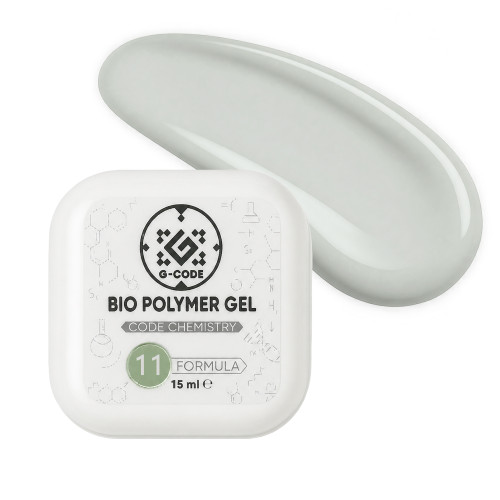 Bio Polymer Gel G-Code— біо-полімерний гель для укріплення та нарощування нігтів (професійний) #11